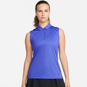 Nike Womens Dri-Fit Victory Sleeveless Golf Polo Shirt